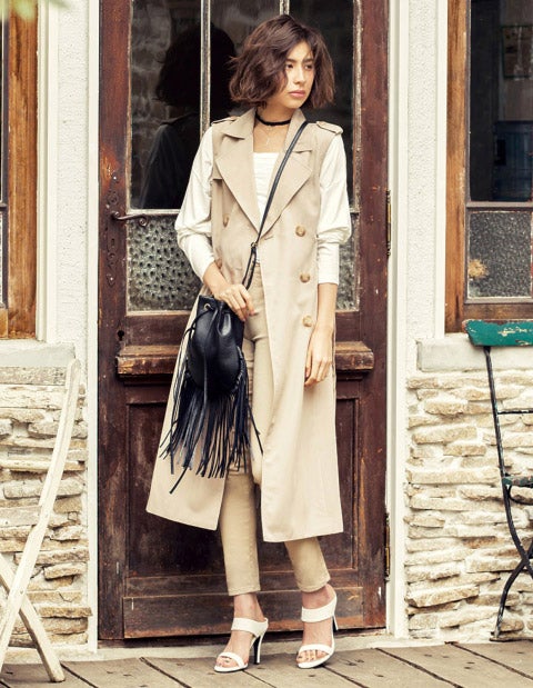 ノースリーブトレンチコート「Re:EDIT by GALSTAR」5,298円（税込）／画像提供：Re:EDIT by GALSTAR