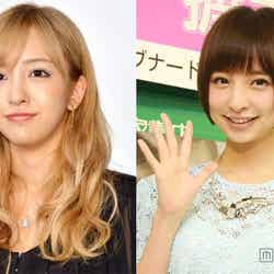 「PON」に欠席した篠田麻里子（右）＆特別ゲストとして出演した板野友美（左）
