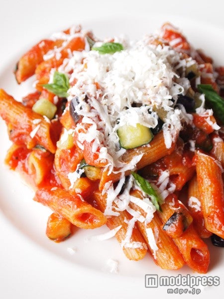 ズッキーニとなすのトマトパスタ～シチリア風～
