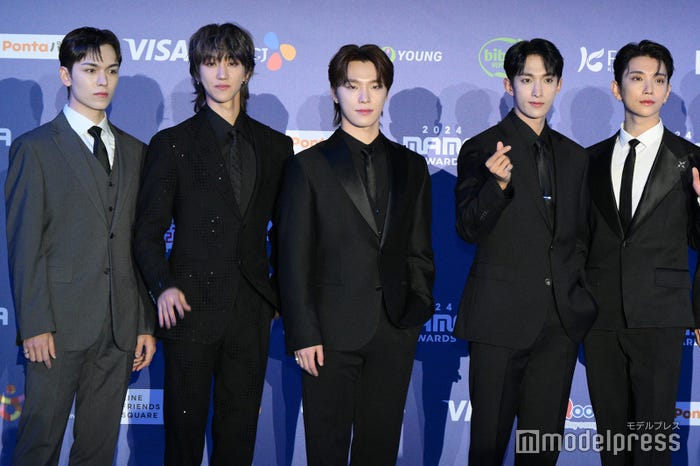 SEVENTEEN/VERNON(バーノン)、THE 8(ディエイト)、DINO(ディノ)、DK(ドギョム)、JOSHUA(ジョシュア)(C)モデルプレス