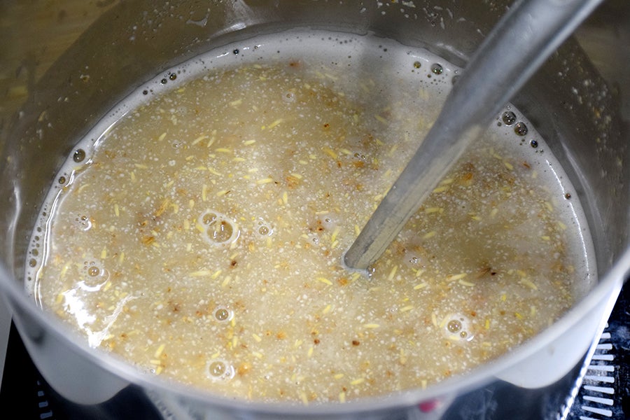 「コエドクラフトビール醸造所」糖化中の鍋