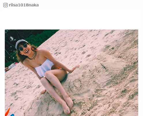 仲里依紗、夫・中尾明慶を「埋めた」仲良し“夫婦ショット”に「可愛い」「憧れ」の声