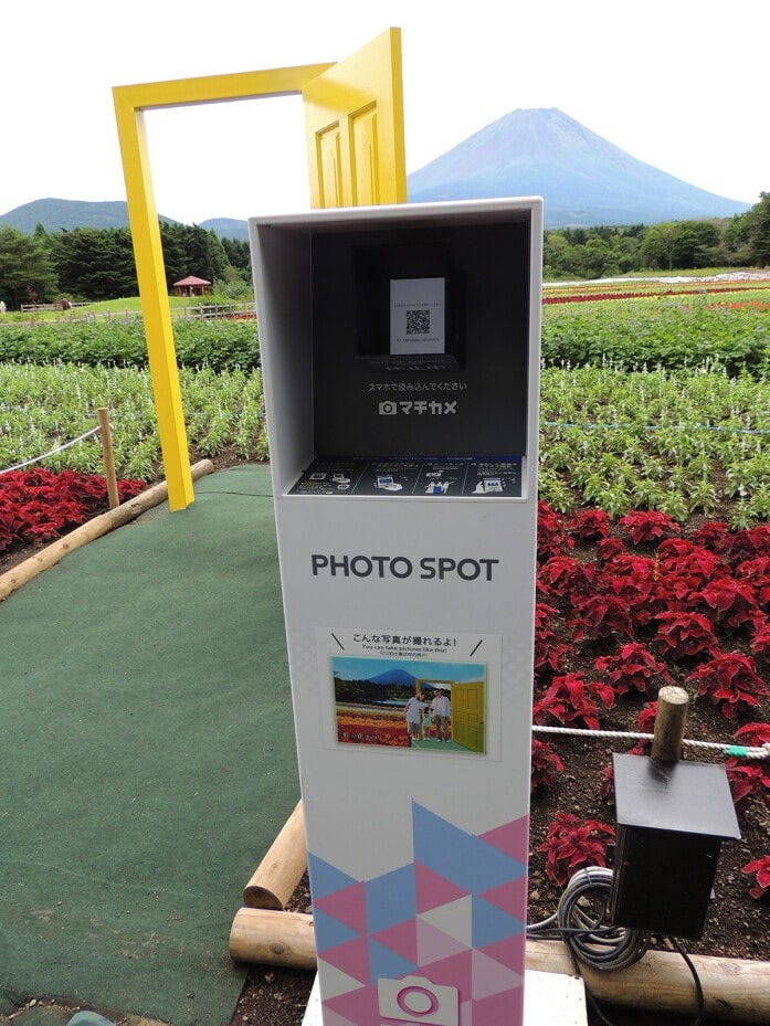 写真はスマホを使って撮影。そのアプリと撮り方などが近くに解説してあります