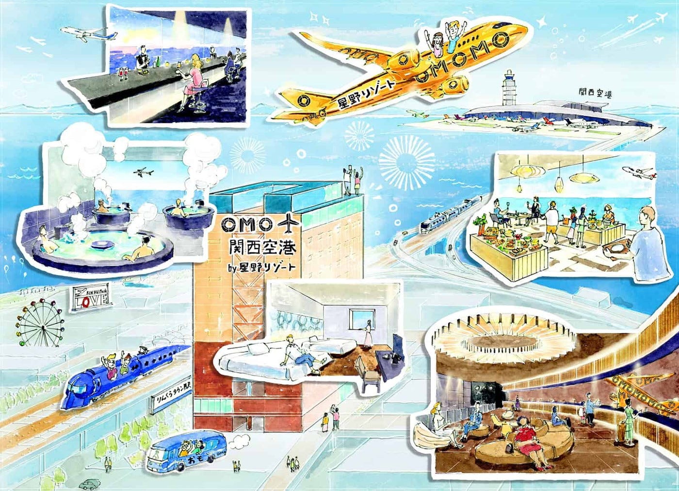 「OMO関西空港 by 星野リゾート」大阪に2023年開業、サウナ付大浴場&海と空を望むレストラン