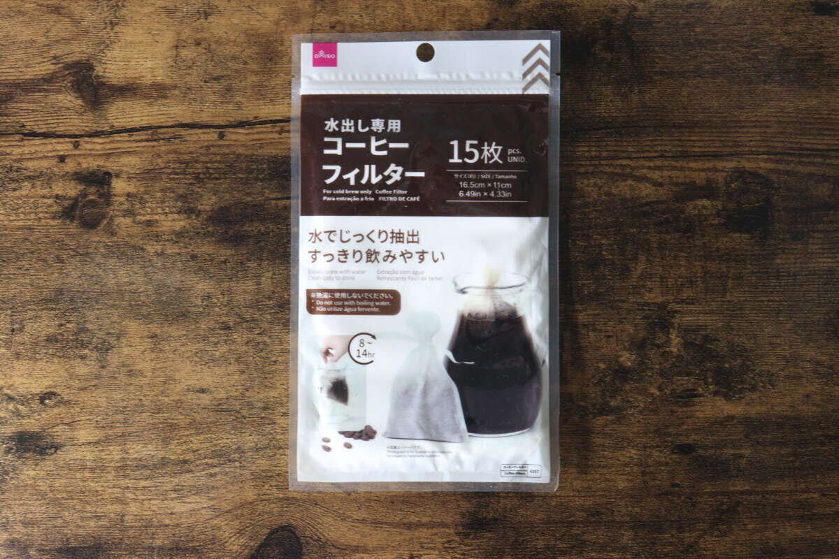 ダイソー　コーヒーフィルター（15枚）　パッケージ