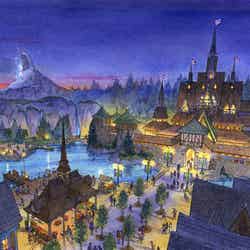 「フローズンキングダム」全景イメージ（夜）（C）Disney
