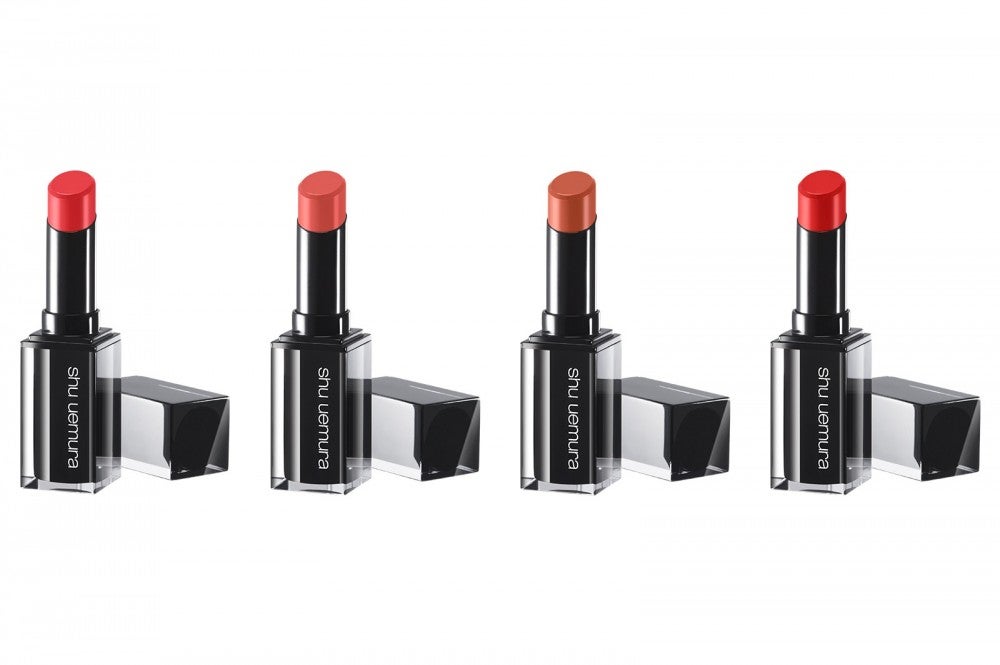  シュウ ウエムラ／ルージュ アンリミテッド マット（画面左から）M PK 352★・M CR 342・M OR 584★・M RD 143★ ／画像提供：シュウウエムラ