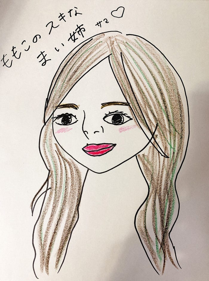 大園桃子が描いた白石麻衣(提供写真)