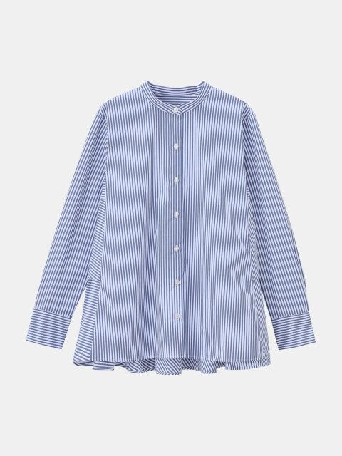 PLST バックフリルバンドカラーシャツ PLSTのバックフリルバンドカラーシャツ