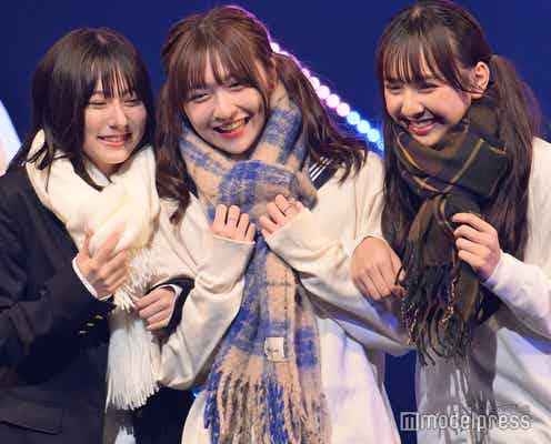 「今日好き」寺島季咲・横山莉華・清水あす香、色違いマフラーで“ガオーポーズ” 冬の制服コーデを真似したい<TGC teen 2022 Tokyo>
