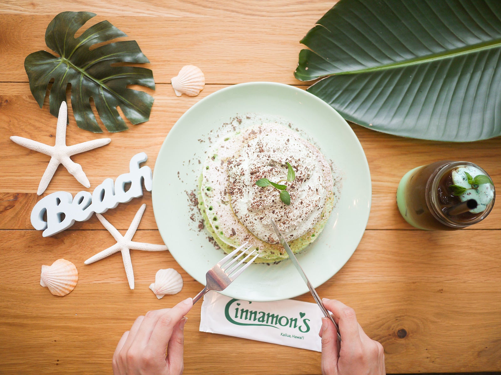 チョコミントパンケーキ／画像提供：シナモンズレストラン