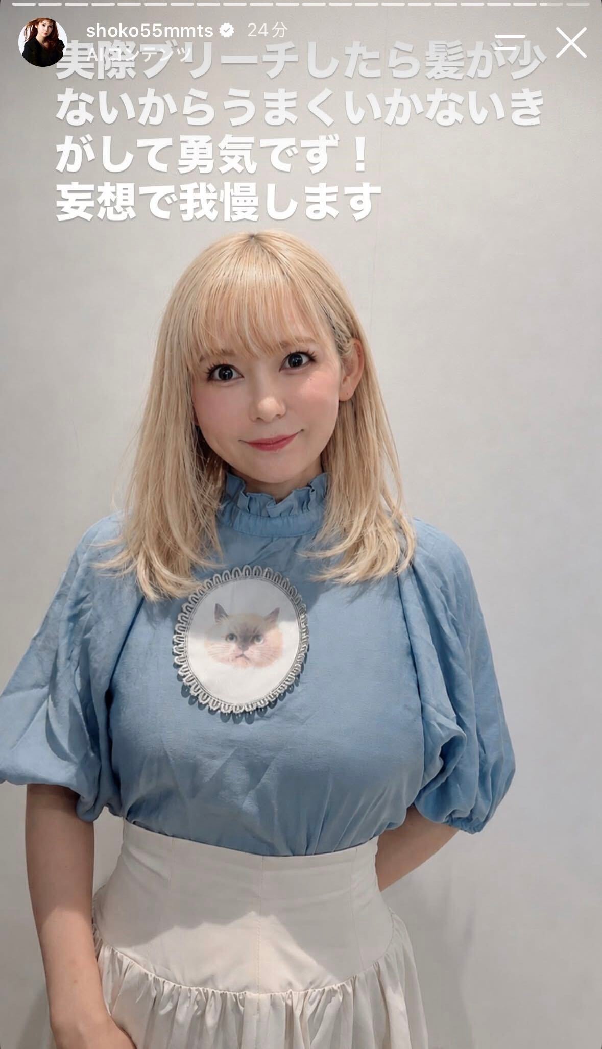 中川翔子Instagramストーリーズより