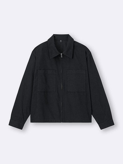 GU ツイルジップアップシャツジャケット GUのツイルジップアップシャツジャケット