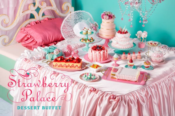 デザートビュッフェ「ストロベリー・パレス」ヒルトン東京ベイで、ロマンティックな“ピンクの宮殿”表現