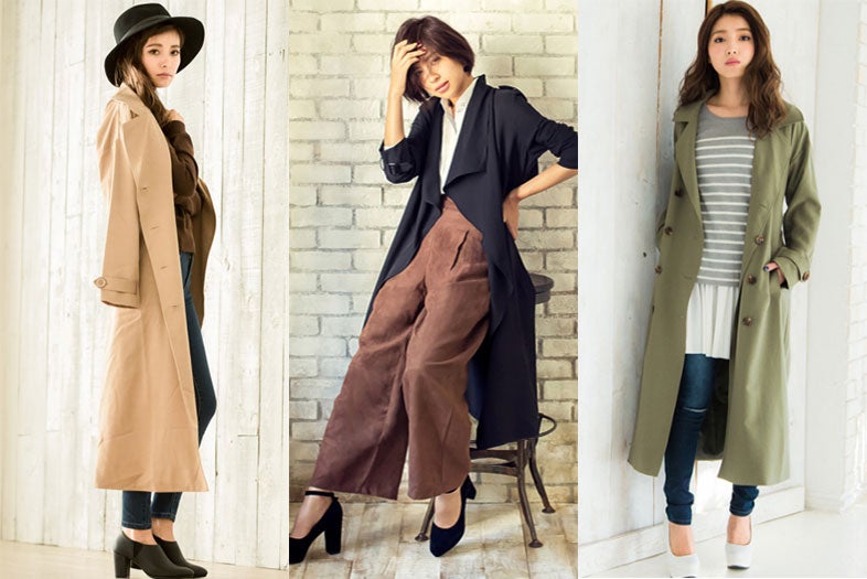 羽織るだけで今っぽい！この秋「トレンチコート」は“長め丈”が旬／画像提供：Re:EDIT by GALSTAR【モデルプレス】