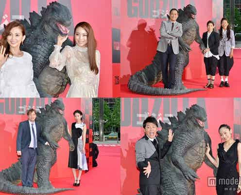 蛯原友里・押切もえらが渡辺謙・波瑠を祝福 「GODZILLA ゴジラ」ジャパンプレミア レッドカーペットセレモニー<写真特集>