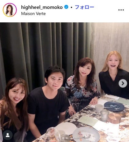 ハイヒール・モモコInstagramより