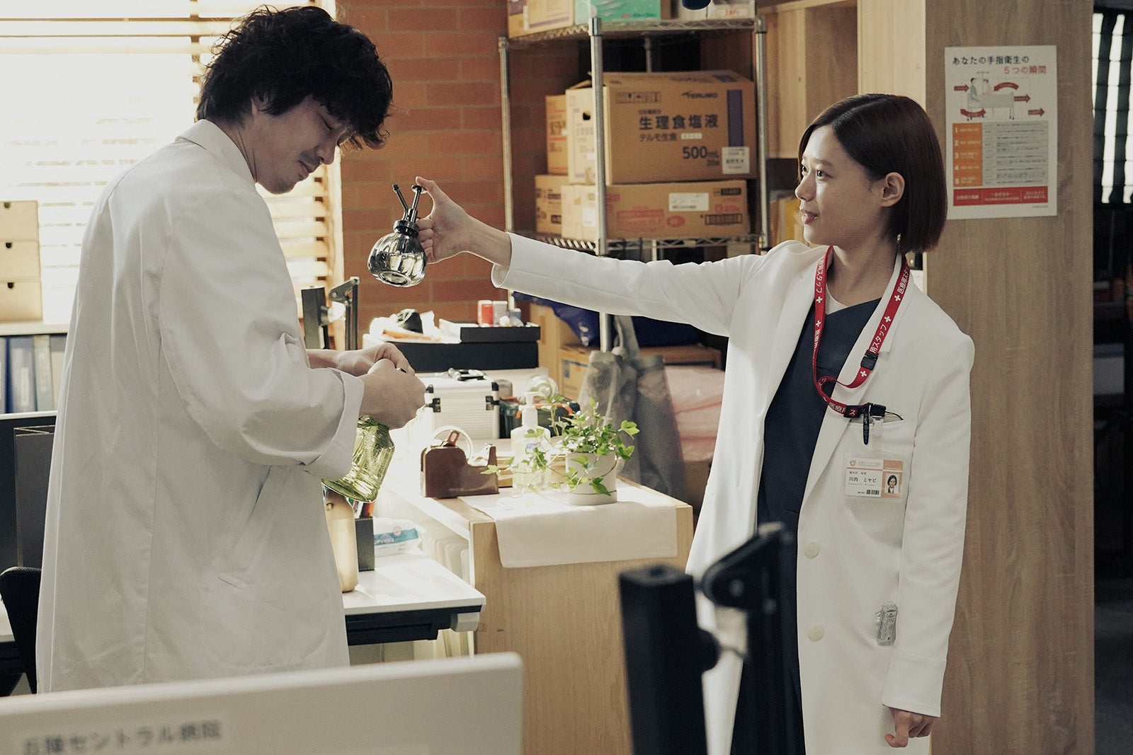 若葉竜也、杉咲花「アンメット ある脳外科医の日記」第6話より（C）カンテレ