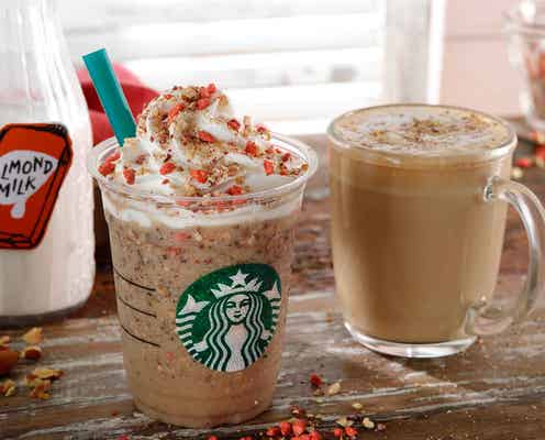スタバ、アーモンドミルクのデザート感覚フラペ登場 風味と香りの絶妙ハーモニー