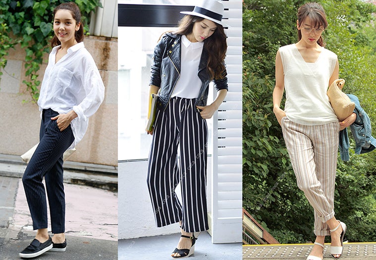 「ストライプパンツ」でハンサム顔！シャツと合わせてクールに