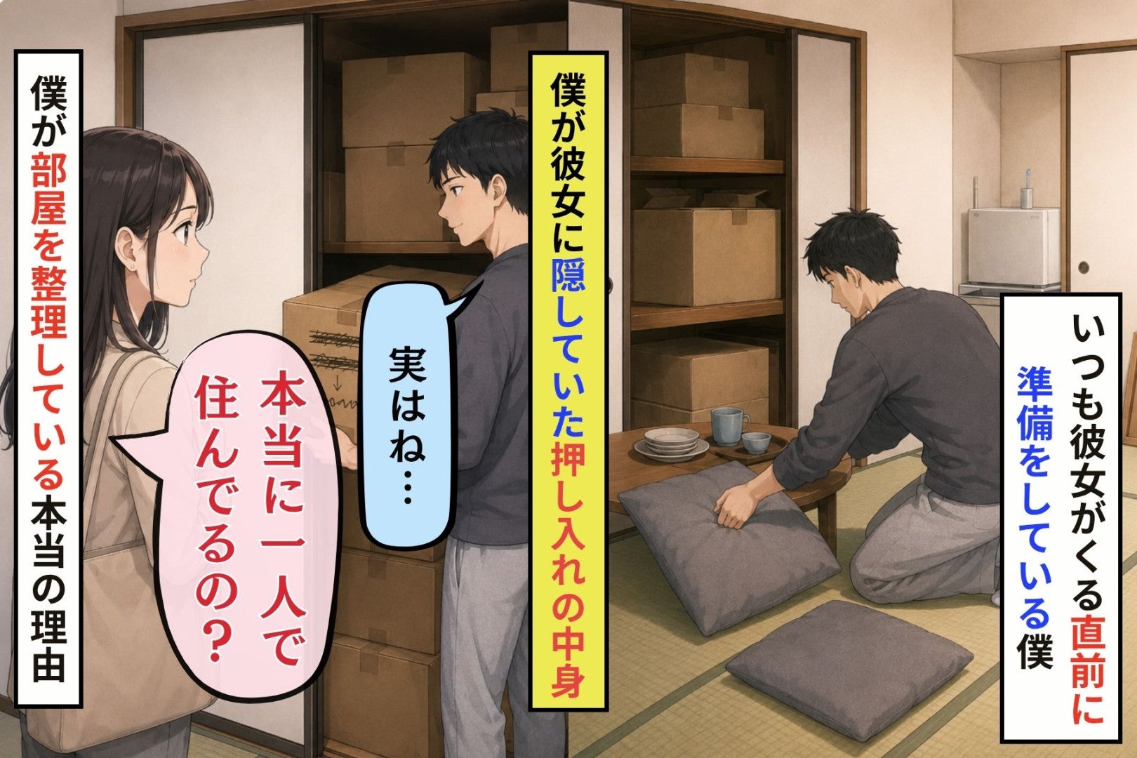 封を切らない箱を積んだまま、俺は次に出ていく話をしていません