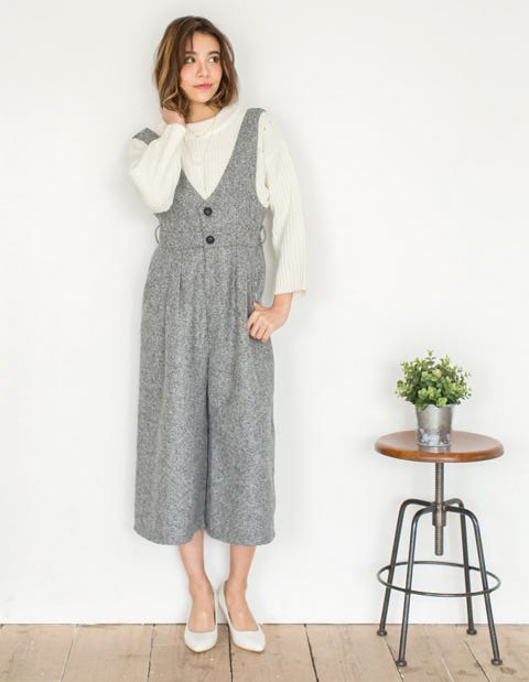 ツイードガウチョオールインワン2,498円(税込)/画像提供:Re:EDIT by GALSTAR