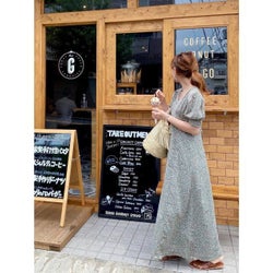 高原のカフェへドライブ!テラス席に映える「ロングワンピース」コーデ集