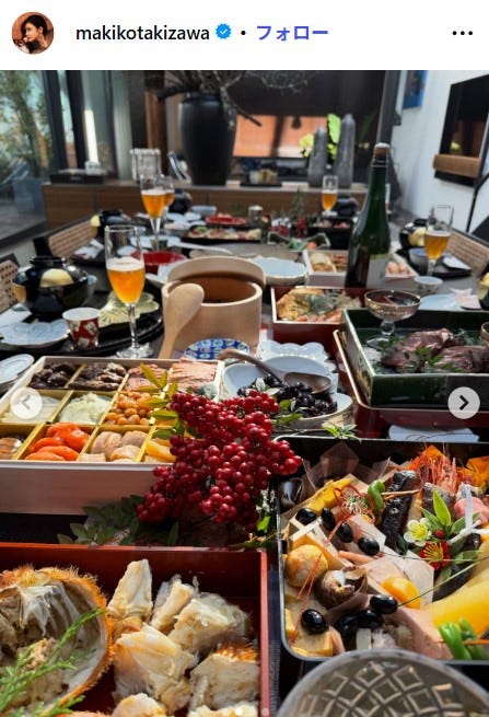 滝沢眞規子Instagramより