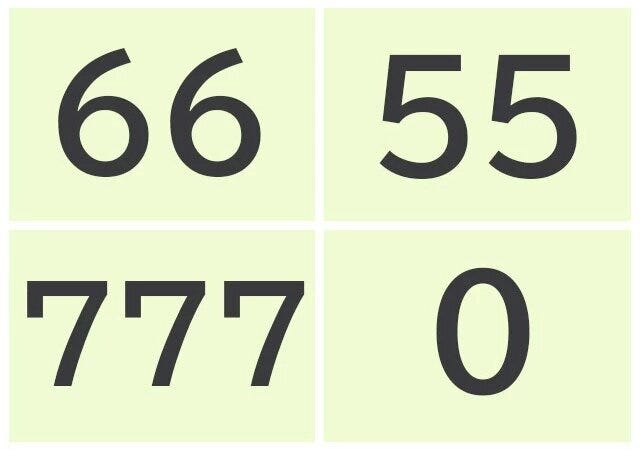 気になる数字を選ぶ心理テスト