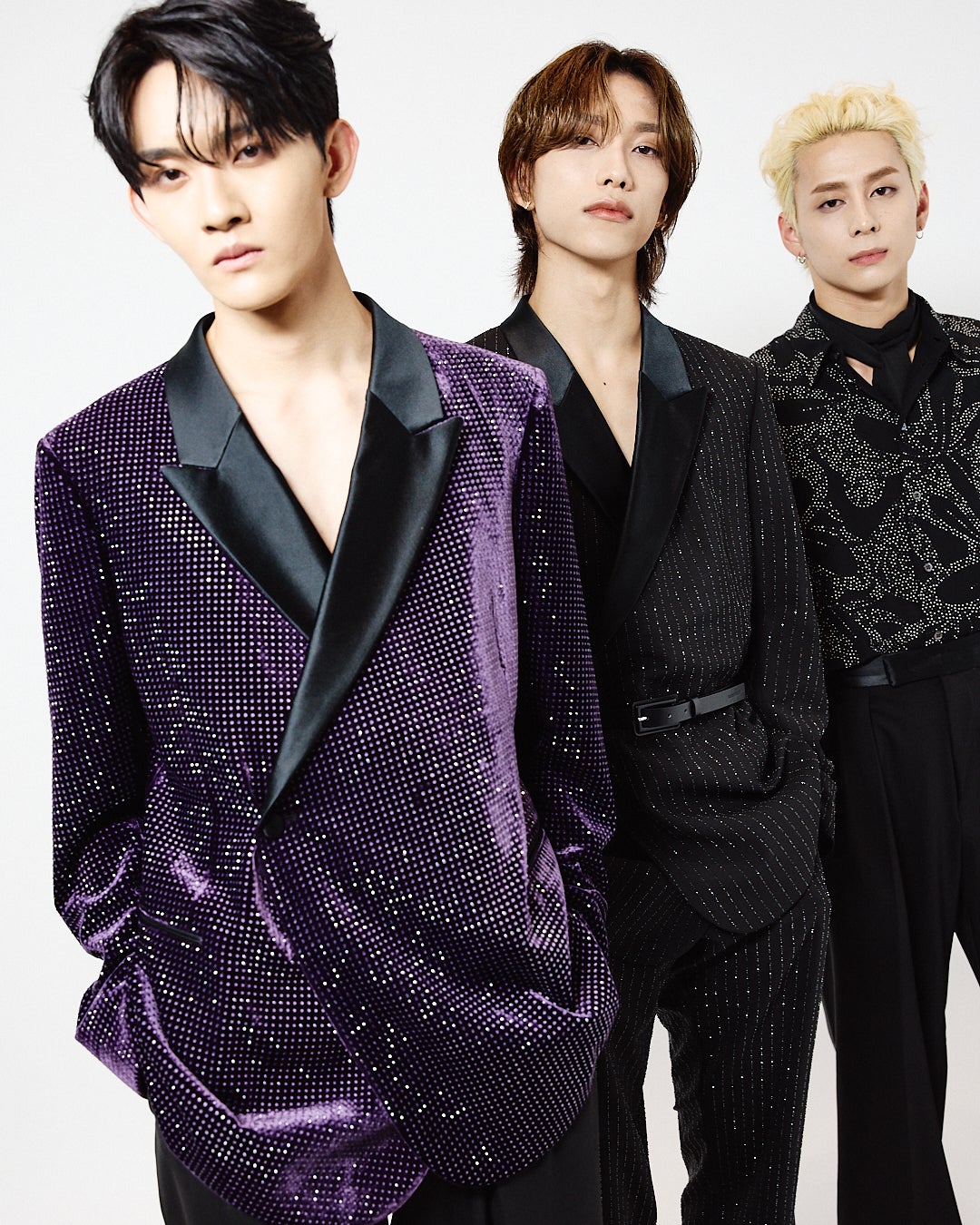 田島将吾、池崎理人、西洸人「エンポリオ アルマーニ24春夏ウィメンズコレクションショー」より（提供写真）