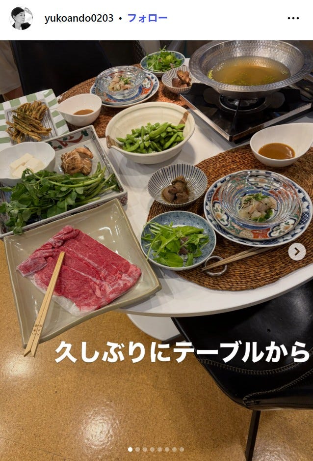 安藤優子Instagramより
