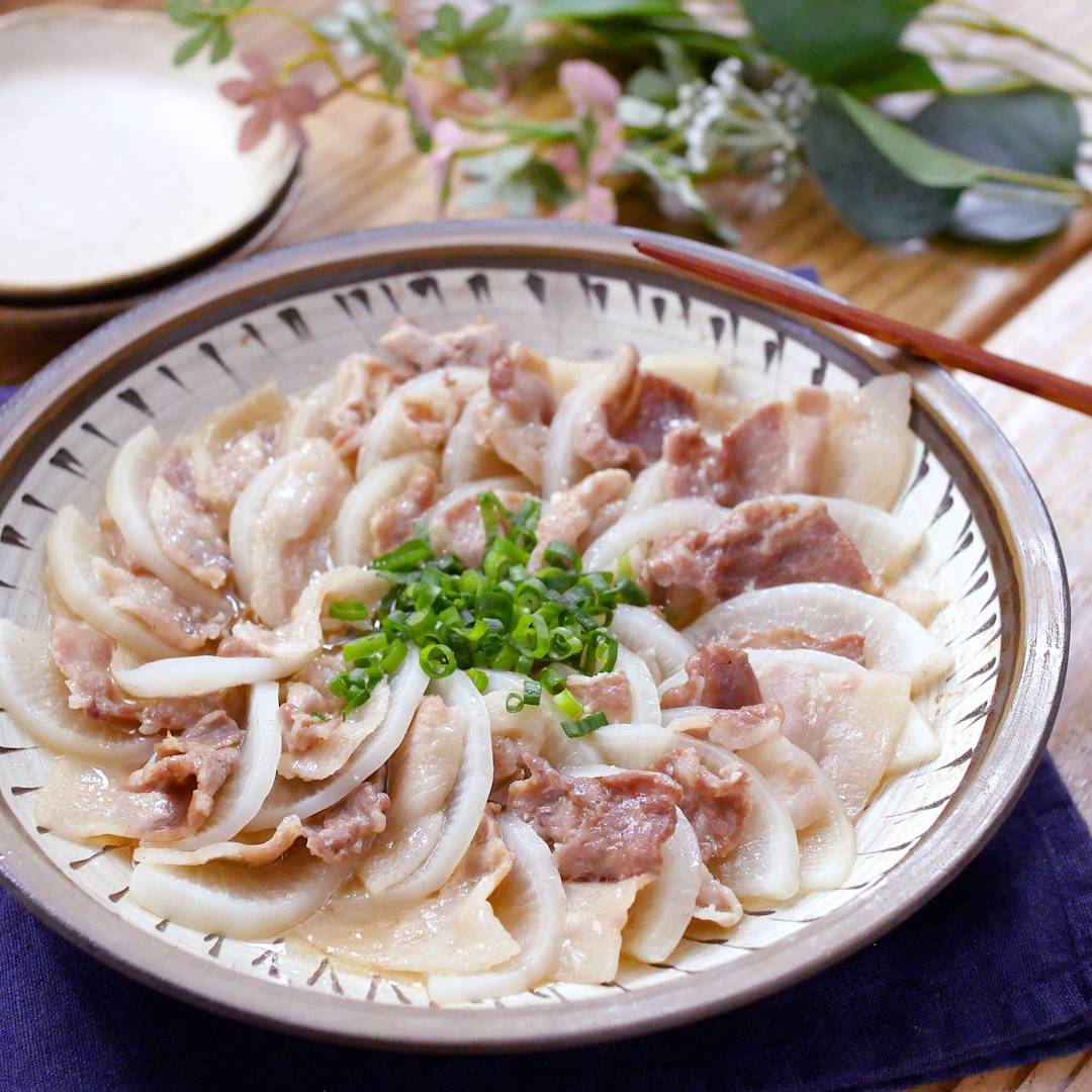 豚肉と大根のレンジ重ね蒸し