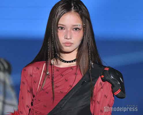 せいら、鼻ピアス×眉アートで圧巻オーラ【TGC北九州2024】