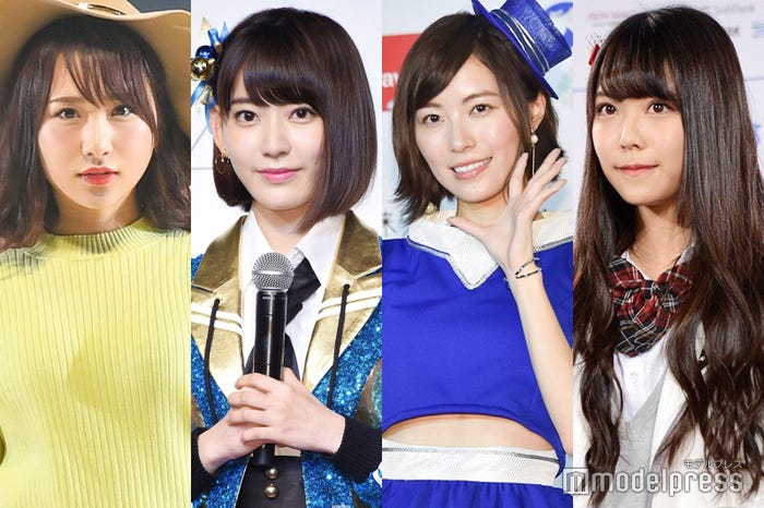 PRODUCE48」に参加している高橋朱里、宮脇咲良、松井珠理奈、白間美瑠 (C)モデルプレス