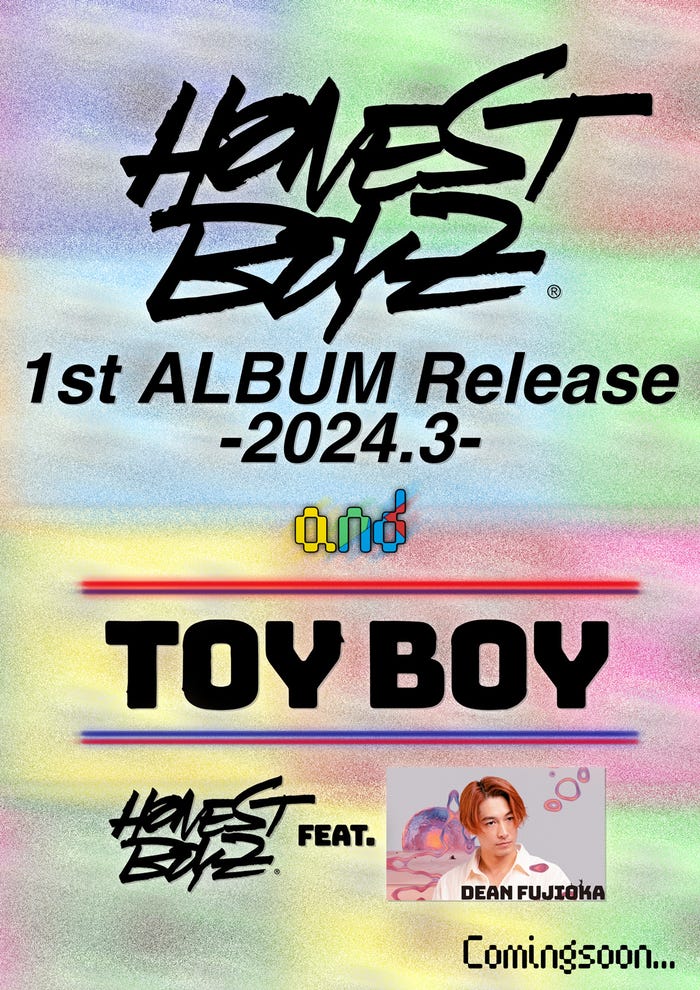 HONEST BOYZ(R)︎1st ALBUM決定(提供写真)