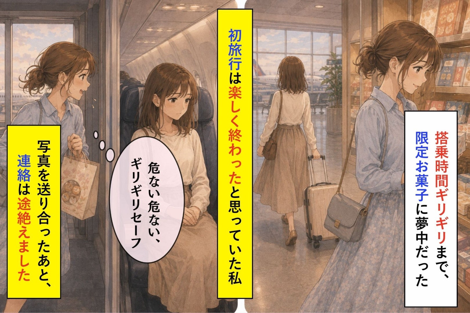 初旅行は楽しく終わったと思っていた私→写真を送り合ったあと、友達との連絡が途切れました