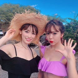 泉里香 藤田ニコル ハワイでsexy 大人可愛い水着2ショット披露 モデルプレス