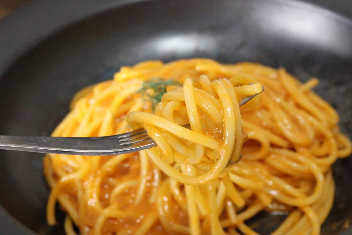 ダイソーの瀬戸内パスタ海老と帆立のトマトクリームのレビュー