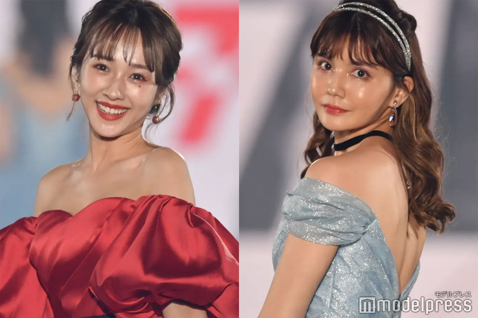 前田希美＆村田倫子、ディズニープリンセスになりきり 美デコルテ＆背中大胆見せ＜関西コレクション2022A／W＞