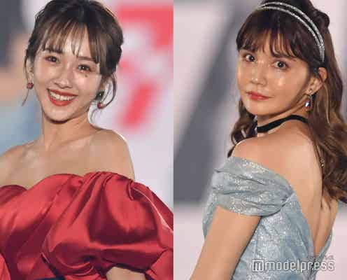 前田希美&村田倫子、ディズニープリンセスになりきり 美デコルテ&背中大胆見せ<関西コレクション2022A/W>