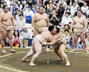 朝乃山が連日の申し合い参加で8勝4敗、熱海富士らと充実稽古「重くて若い力士とできて良かった」