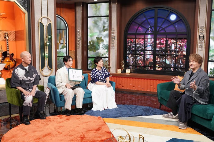 小峠英二、有働由美子、松下洸平、香取慎吾(提供写真)