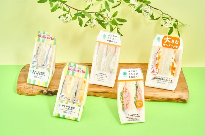 「自慢のハムサンド」5種類（提供写真）