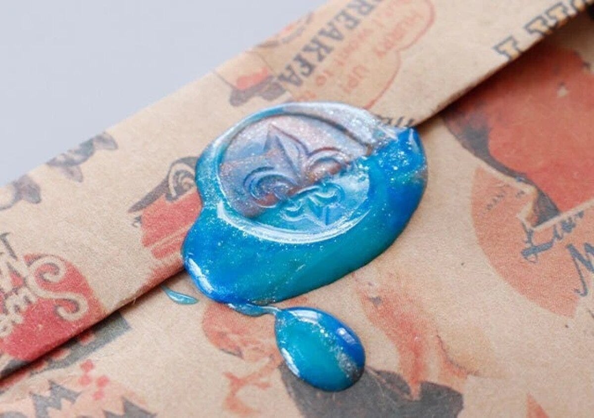 ダイソー シーリングワックス(カラータイプ) 仕上がり ダイソー シーリングワックス(カラータイプ) 仕上がり