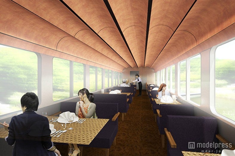 全席レストラン車両「観光電車」、秩父の春夏秋冬を描いたデザインに