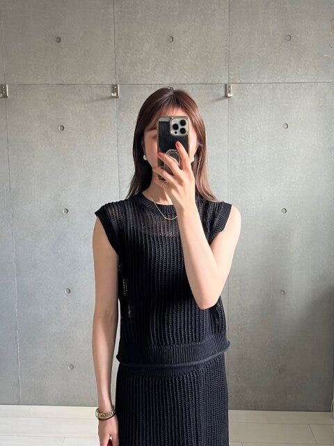 GU　メッシュセーター　黒