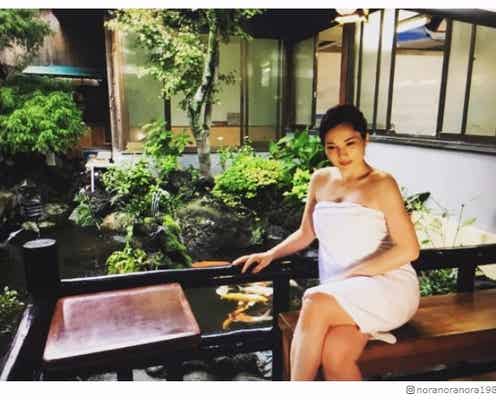 平野ノラ、バスタオル1枚のSEXYショット 艶やかボディで色気炸裂