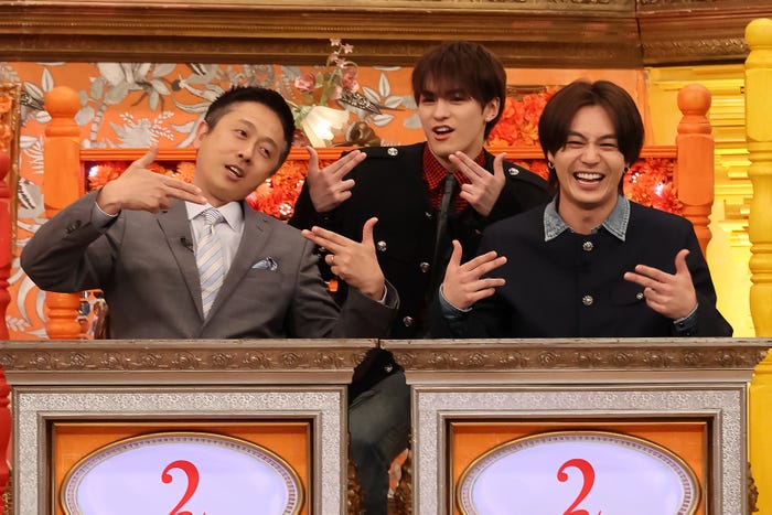 (左から)宇治原史規、松倉海斗、松田元太(C)フジテレビ