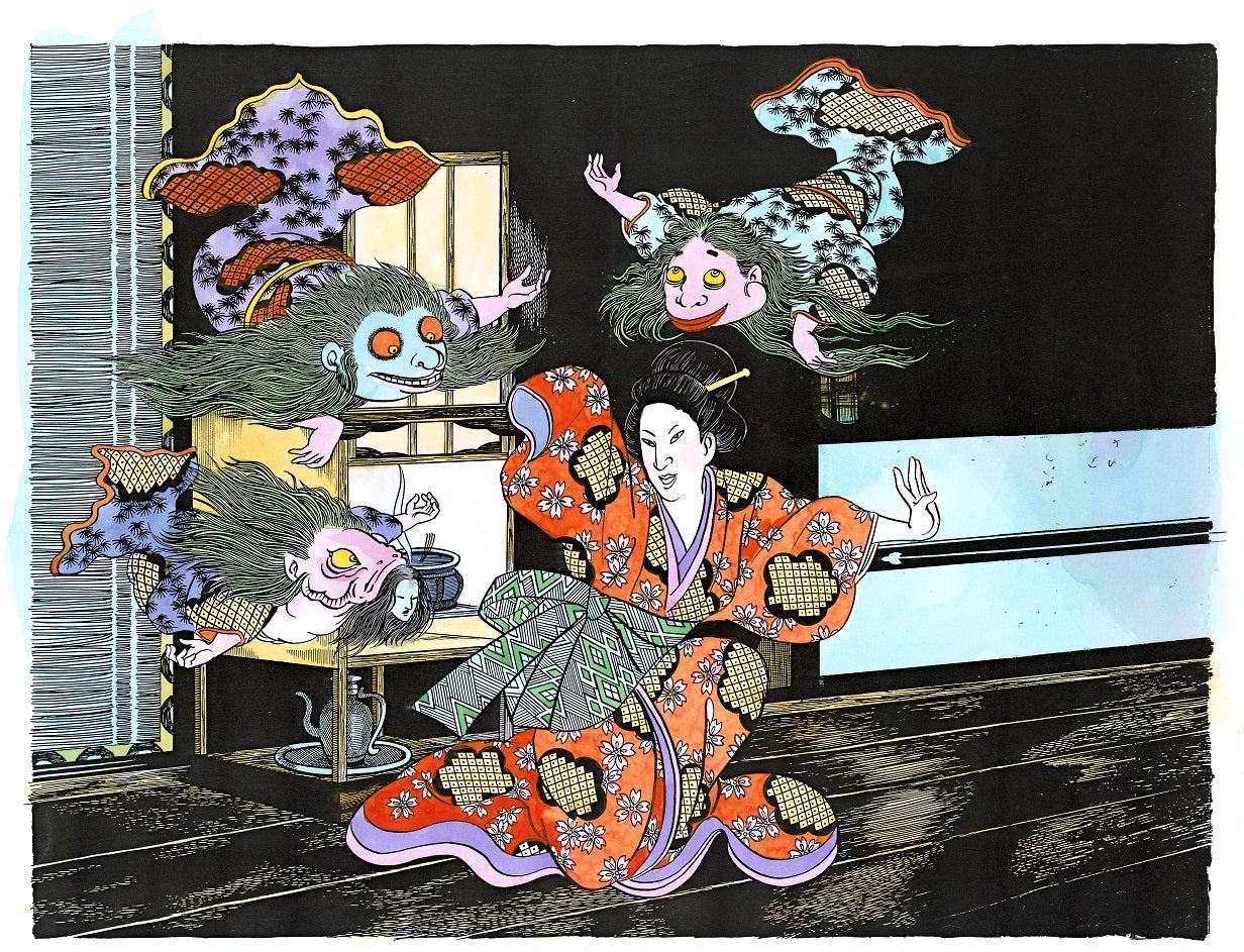 水木しげるが描いた「金魚の幽霊」（C）水木プロダクション