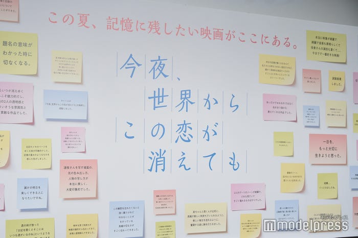 観客からの感想コメントが書かれた特大パネル(C)モデルプレス